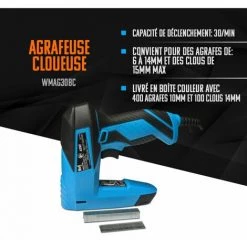 Agrafeuse Cloueuse électrique - Work Men -cloueur et riveteuse Soldes 11316556 2