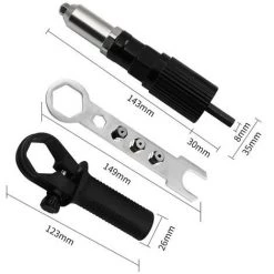 HAPPYSHOPPING Pistolet A Rivets Electrique Adaptateur De Pistolet A Rivets A Tirer Pour Perceuse Electrique Machine A Riveter A Rivets Et Tete De Pistolet A Clous 10 HAPPYSHOPPING Pistolet A Rivets Electrique Adaptateur De Pistolet A Rivets A Tirer Pour Perceuse Electrique Machine A Riveter A Rivets Et Tete De Pistolet A Clous -cloueur et riveteuse Soldes 27203127 5