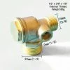 TOOLOFLIFEÂ  Clapet Anti-retour De Compresseur D'air, Robinet En Laiton 1/2 "x 3/8" X 1/8 " Femmes Avec Raccord Fileté Pour Le Réservoir D'air Comprimé Et La Pompe à Piston Du Compresseur