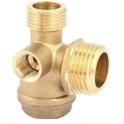 TOOLOFLIFEÂ  Clapet Anti-retour De Compresseur D'air, Robinet En Laiton 1/2 "x 3/8" X 1/8 " Femmes Avec Raccord Fileté Pour Le Réservoir D'air Comprimé Et La Pompe à Piston Du Compresseur -cloueur et riveteuse Soldes 28084690 3