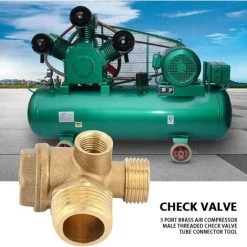 TOOLOFLIFEÂ  Clapet Anti-retour De Compresseur D'air, Robinet En Laiton 1/2 "x 3/8" X 1/8 " Femmes Avec Raccord Fileté Pour Le Réservoir D'air Comprimé Et La Pompe à Piston Du Compresseur -cloueur et riveteuse Soldes 28084690 5