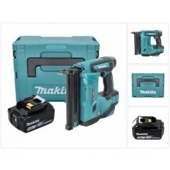 Makita DBN 500 T1J Cloueur Pneumatique Sans Fil 15-50 Mm 90° 18 V + 1x Batterie 5,0 Ah + Coffret MakPac - Sans Chargeur