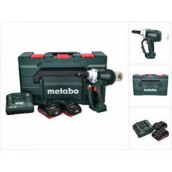 Metabo NP 18 LTX BL 5.0 Pistolet à Riveter Sans Fil 18V 10kN ( 619002800 ) + 2x Batteries 4,0Ah + Chargeur + Coffret MetaLoc