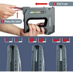 WORKPRO Agrafeuse Sans Fil 3,6V 2000Mah Avec 2000 Agrafes, Agrafeuse Multifonction 6 EN 1 Adaptée Aux Agrafes De Type 53, 140, 36, 8, 9, Taille 6-15mm, Idéale Pour La Décoration Et Le Bricolage -cloueur et riveteuse Soldes 37819996 4