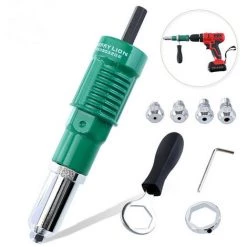 TRIOMPHE Adaptateur Riveter Tool Rotatif Rivet Accessoire De Forage De Rivet électrique Pour Le Travail En Usine Wood Work DIY Accueil Travail -cloueur et riveteuse Soldes 38606406 4