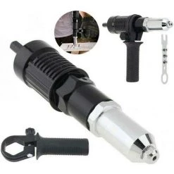 BEARSU Adaptateur De Pistolet à Rivets, Pistolet à Riveter Électrique Avec Boîtier De Moulage En Aluminium Et Poignée Antidérapante Pour Perceuse Sans Fil Outil D'Insertion De Riveteuse Électrique -cloueur et riveteuse Soldes 43093381 3