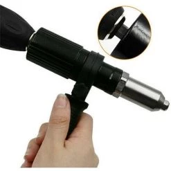 BEARSU Adaptateur De Pistolet à Rivets, Pistolet à Riveter Électrique Avec Boîtier De Moulage En Aluminium Et Poignée Antidérapante Pour Perceuse Sans Fil Outil D'Insertion De Riveteuse Électrique -cloueur et riveteuse Soldes 43093381 4
