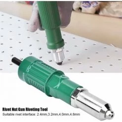 SUN FLOWERIT Kit Pistolet à Rivet, Adaptateur Pour Pistolet à Rivets Avec Kit De Perceuse Électrique Outil à Main Pour Perceuse Électrique -cloueur et riveteuse Soldes 45225302 4