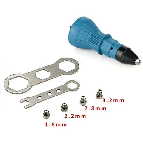 SUN FLOWERES Électrique Rivet Écrou Pistolet Rivetage Outil Sans Fil Riveting Percer Adaptateur Avec 3 Pièces Convertible Tête 5 SUN FLOWERES Électrique Rivet Écrou Pistolet Rivetage Outil Sans Fil Riveting Percer Adaptateur Avec 3 Pièces Convertible Tête – Image 3