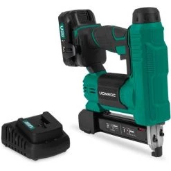 cloueur et riveteuse Soldes 21 VONROC Agrafeuse-cloueuse Sans Fil 20V VPower – 1000 Agrafes & 1000 Clous – Batterie 2.0Ah Et Chargeur Inclus