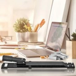 MONLY Agrafeuse Longue Portée, Agrafeuse De Métaux Pour La Brochure Ou La Liaison De Livre Se Trouve Dans Les écoles Et Les Bureaux, Insérer Une Profondeur Allant Jusqu'à 30 Cm -cloueur et riveteuse Soldes 54320210 5