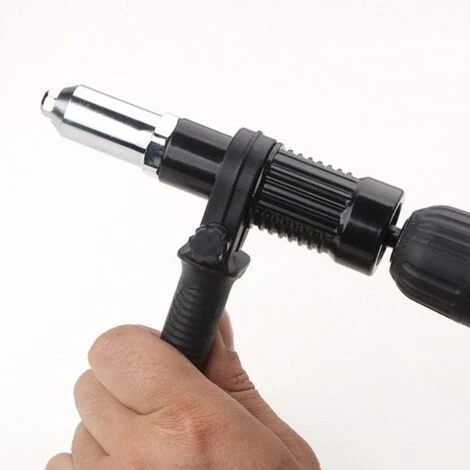 CHANCEY Adaptateur De Pistolet à Rivet Rivet Electrique Écrou à Main Professionnel Pour Perceuse Sans Fil, Ensemble D'insert D'adaptateur De Pistolet à écrou à Rivet Conversion De Foret En Outil à Main,SEMAket,noir 4 CHANCEY Adaptateur De Pistolet à Rivet Rivet Electrique Écrou à Main Professionnel Pour Perceuse Sans Fil, Ensemble D'insert D'adaptateur De Pistolet à écrou à Rivet Conversion De Foret En Outil à Main,SEMAket,noir – Image 2