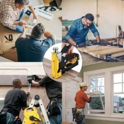 CHANCEY Agrafeuse 3 En 1 Très Résistante, Acier Agrafeuses Et Cloueuses Manuelle Pour Murale, Bois, Tapissier, Bricolage, Tissu, Fauteuil, Décoration, Menuiserie,SEMAket,noie+jaune -cloueur et riveteuse Soldes 57772771 5