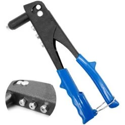 CHANCEY Pistolet à Rivets Manuel Avec Quatre Buses Guides, Outil Idéal Pour Les Réparations à La Maison,SEMAket,bleu