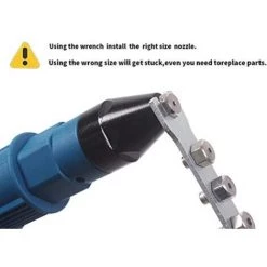 CHANCEY Rivet Sans Fil Riveteuse Drill Kit Adaptateur,SEMAket,bleu -cloueur et riveteuse Soldes 57772773 5