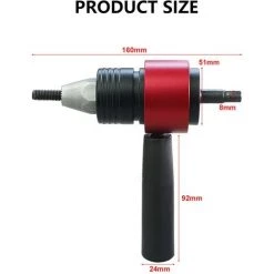 Cisea Outil D'écrou De Rivetage Sans Fil, Perceuse De Rivetage, Adaptateur électrique, Insertion D'écrou Pour Le Métal Domestique, Pièces à Manipuler Facilement M3-M8 -cloueur et riveteuse Soldes 57963170 2