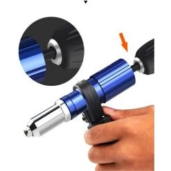 Cisea Tête De Rivet Sans Fil Avec 3 Embouts Torsadés, Pistolet à Riveter électrique 4,8-150 Mm -cloueur et riveteuse Soldes 57963174 4