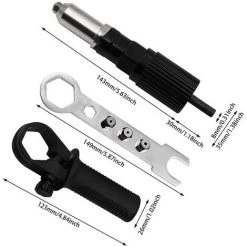 Cisea Adaptateur De Pistolet à Rivets, Pistolet à Riveter Électrique Avec Boîtier De Moulage En Aluminium Et Poignée Antidérapante Pour Perceuse Sans Fil Outil D'Insertion De Riveteuse Électrique 10 Cisea Adaptateur De Pistolet à Rivets, Pistolet à Riveter Électrique Avec Boîtier De Moulage En Aluminium Et Poignée Antidérapante Pour Perceuse Sans Fil Outil D'Insertion De Riveteuse Électrique -cloueur et riveteuse Soldes 57963200 4