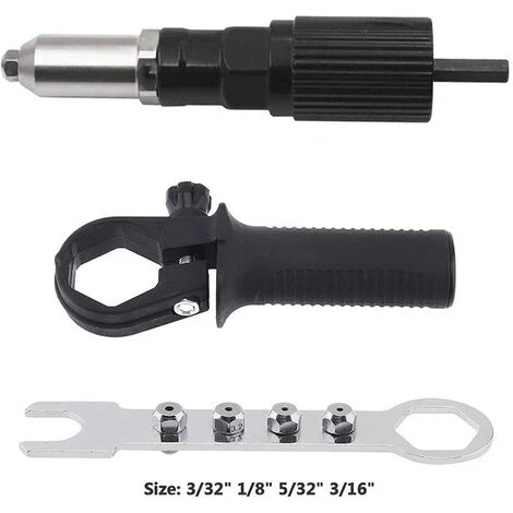 Cisea Adaptateur De Pistolet à Rivets, Pistolet à Riveter Électrique Avec Boîtier De Moulage En Aluminium Et Poignée Antidérapante Pour Perceuse Sans Fil Outil D'Insertion De Riveteuse Électrique 7 Cisea Adaptateur De Pistolet à Rivets, Pistolet à Riveter Électrique Avec Boîtier De Moulage En Aluminium Et Poignée Antidérapante Pour Perceuse Sans Fil Outil D'Insertion De Riveteuse Électrique – Image 5