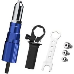 ZOLGINAH Ensemble D'outils De Rivets électriques Ensemble D'outils De Rivetage Sans Fil Kit De Forage Adaptateur Pop Insert Insert Noix Adaptateur Power Machine Accessoire, Rivet électrique Pour La