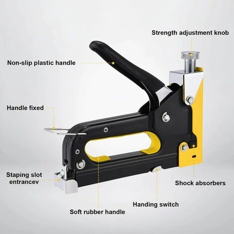 IRISFR Agrafeuse 3 En 1 Très Résistante Avec 3000 Agrafes Et Arrache-agrafes, Agrafeuse Manuelle En Acier Pour Tissus D'ameublement, Fixation De Matériaux, Décoration, Menuiserie, Meubles,Lilaris 4 IRISFR Agrafeuse 3 En 1 Très Résistante Avec 3000 Agrafes Et Arrache-agrafes, Agrafeuse Manuelle En Acier Pour Tissus D'ameublement, Fixation De Matériaux, Décoration, Menuiserie, Meubles,Lilaris – Image 2