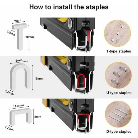 IRISFR Agrafeuse 3 En 1 Très Résistante Avec 3000 Agrafes Et Arrache-agrafes, Agrafeuse Manuelle En Acier Pour Tissus D'ameublement, Fixation De Matériaux, Décoration, Menuiserie, Meubles,Lilaris 6 IRISFR Agrafeuse 3 En 1 Très Résistante Avec 3000 Agrafes Et Arrache-agrafes, Agrafeuse Manuelle En Acier Pour Tissus D'ameublement, Fixation De Matériaux, Décoration, Menuiserie, Meubles,Lilaris – Image 4