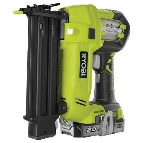 Cloueur De Finition RYOBI 18V OnePlus - 1 Batterie LithiumPlus 2.0Ah - 1 Chargeur Rapide R18N18G-120S 3 Cloueur De Finition RYOBI 18V OnePlus - 1 Batterie LithiumPlus 2.0Ah - 1 Chargeur Rapide R18N18G-120S