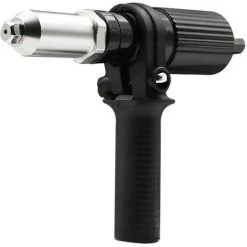 FLYME Adaptateur De Pistolet à Rivets, Pistolet à Riveter Électrique Avec Boîtier De Moulage En Aluminium Et Poignée Antidérapante Pour Perceuse Sans Fil Outil D'Insertion De Riveteuse Électrique