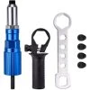 SLBRILLèRE Ensemble D'outils De Rivets électriques Ensemble D'outils De Rivetage Sans Fil Kit De Forage Adaptateur POP Insert Adaptateur D'écrou -cloueur et riveteuse Soldes 64087657 1