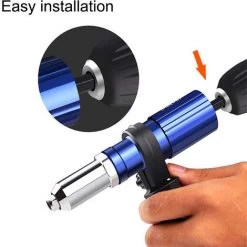 SLBRILLèRE Ensemble D'outils De Rivets électriques Ensemble D'outils De Rivetage Sans Fil Kit De Forage Adaptateur POP Insert Adaptateur D'écrou -cloueur et riveteuse Soldes 64087657 3