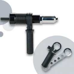 SLBRILLèRE Adaptateur De Pistolet à Rivet Rivet Electrique Écrou à Main Professionnel Pour Perceuse Sans Fil, Ensemble D'insert D'adaptateur De Pistolet à écrou à Rivet -cloueur et riveteuse Soldes 64087769 2