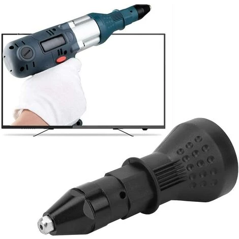 HAZEL Pistolet à Rivets électrique, Pistolet à Riveter Professionnel Perceuse électrique Sans Fil Adaptateur De Rivetage, Kit De Poseur D'écrou De Pistolet à Rivet Con?u Pour Les Rivets(Noir) 6 HAZEL Pistolet à Rivets électrique, Pistolet à Riveter Professionnel Perceuse électrique Sans Fil Adaptateur De Rivetage, Kit De Poseur D'écrou De Pistolet à Rivet Con?u Pour Les Rivets(Noir) – Image 4