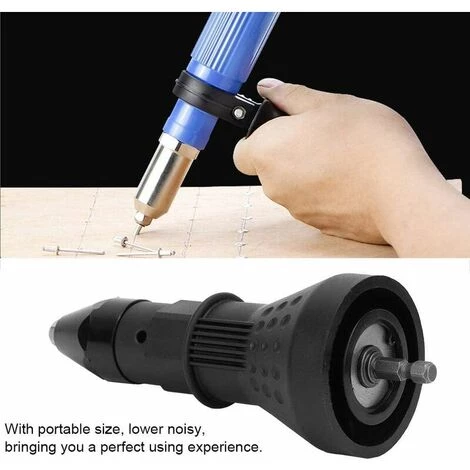 JOORRT Pistolet à Rivets électrique, Pistolet à Riveter Professionnel Perceuse électrique Sans Fil Adaptateur De Rivetage, Kit De Poseur D'écrou De Pistolet à Rivet Conçu Pour Les Rivets(Noir) 4 JOORRT Pistolet à Rivets électrique, Pistolet à Riveter Professionnel Perceuse électrique Sans Fil Adaptateur De Rivetage, Kit De Poseur D'écrou De Pistolet à Rivet Conçu Pour Les Rivets(Noir) – Image 2