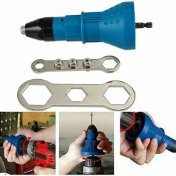 LONVRèE Pistolet à Rivets Sans Fil Kit D'outil De Perceuse électrique à Rivets Riveteuse Adaptateur Insert Écrou Outil De Puissance à Main Accessoires (Bleu) 10 LONVRèE Pistolet à Rivets Sans Fil Kit D'outil De Perceuse électrique à Rivets Riveteuse Adaptateur Insert Écrou Outil De Puissance à Main Accessoires (Bleu) -cloueur et riveteuse Soldes 66171768 4