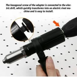 Pistolet à Rivet Sans Fil Accessoires Perceuse à Riveter Sans Fil Adaptateur De Joint Outils D'écrou D'insertion à Riveter,Lonvrèe -cloueur et riveteuse Soldes 67072058 3