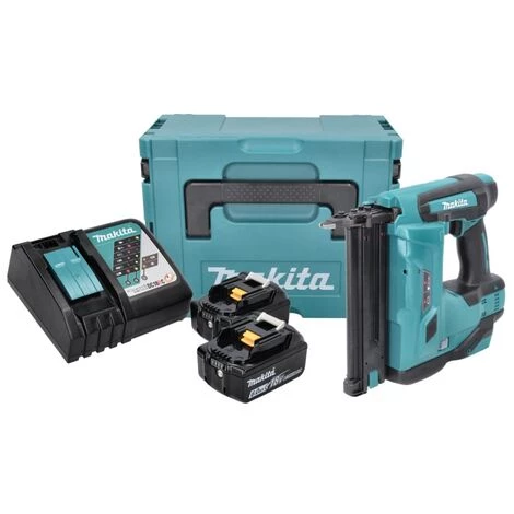 Makita DBN 500 RGJ Cloueur Sans Fil 18 V - 15-50 Mm + 2x Batteries 6,0 Ah + Chargeur + MakPac 4 Makita DBN 500 RGJ Cloueur Sans Fil 18 V - 15-50 Mm + 2x Batteries 6,0 Ah + Chargeur + MakPac – Image 2