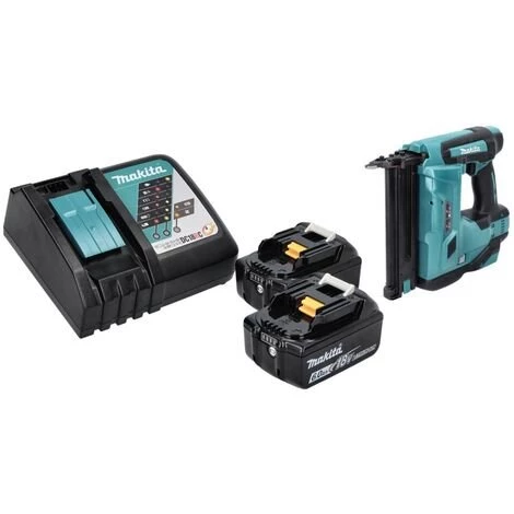 Makita DBN 500 RG Cloueuse Sans Fil, 15-50 Mm, 18 V + 2x Batteries 6,0 Ah + Chargeur 4 Makita DBN 500 RG Cloueuse Sans Fil, 15-50 Mm, 18 V + 2x Batteries 6,0 Ah + Chargeur – Image 2
